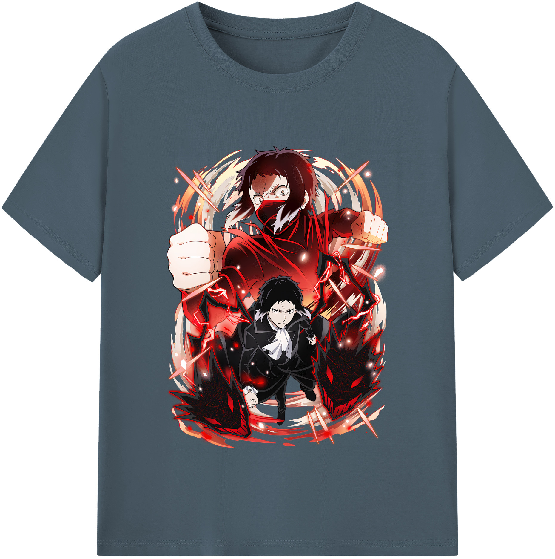 （画像用） 文豪ストレイドッグス Bungo Stray Dogs 綿100％半袖Tシャツ（フロントプリント）